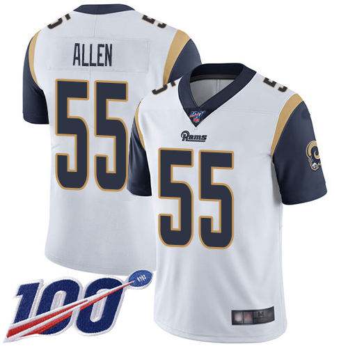Los Angeles Rams Limited White Men Brian Allen Road Jersey NFL Football #55 100th Season Vapor Untouchable